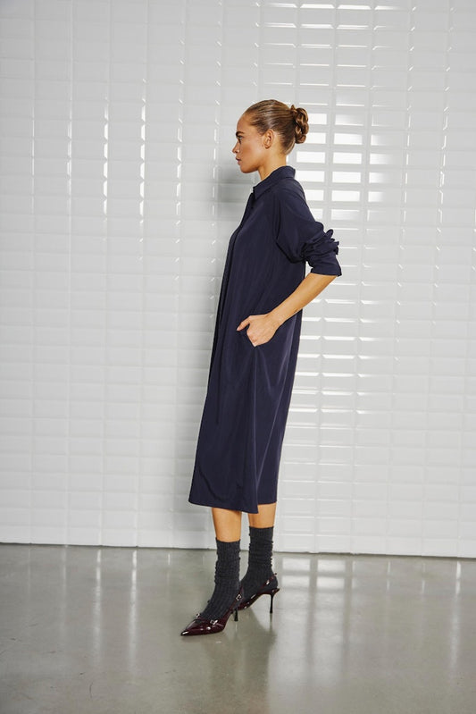 Withblack Damen Kleid Blue