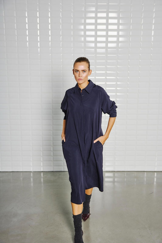 Withblack Damen Kleid Blue