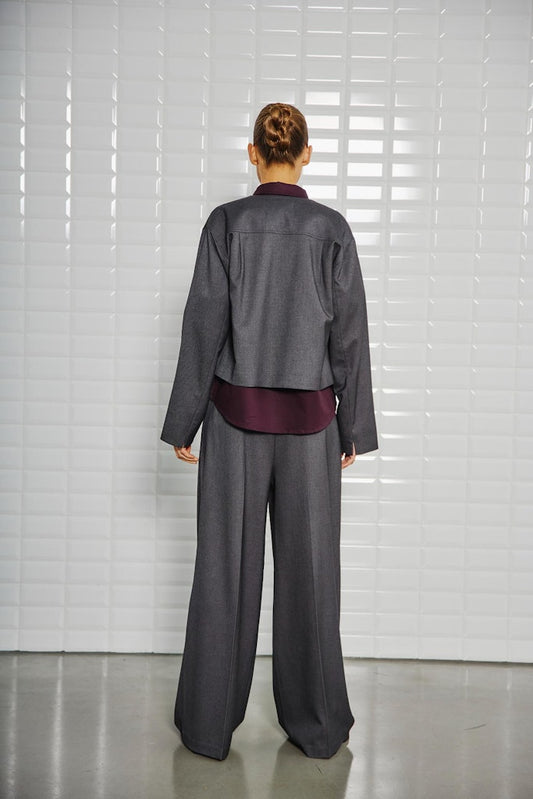 Withblack Damen Blazer Night Grey