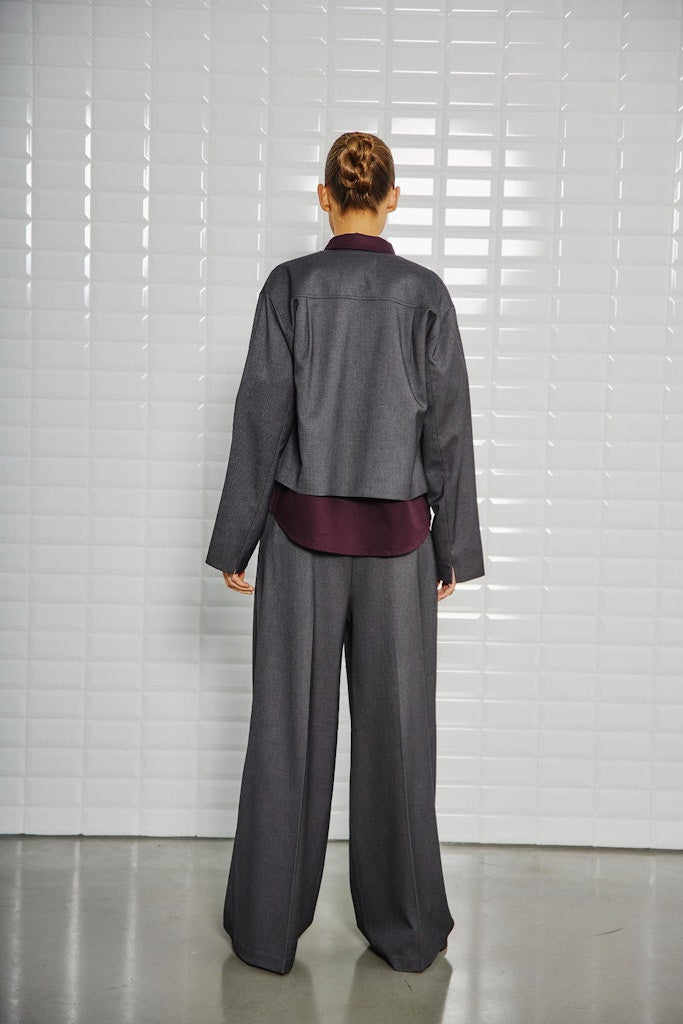 Withblack Damen Blazer Night Grey