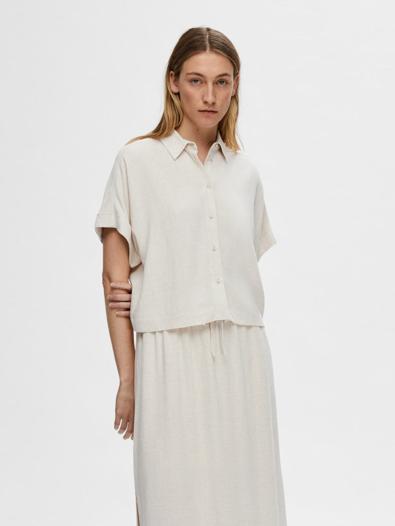 Selected Femme Damen Blusen Sandshell
