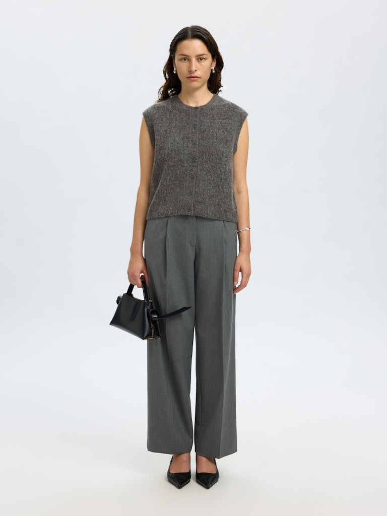 Selected Femme Damen Pullover Medium Grey Mel