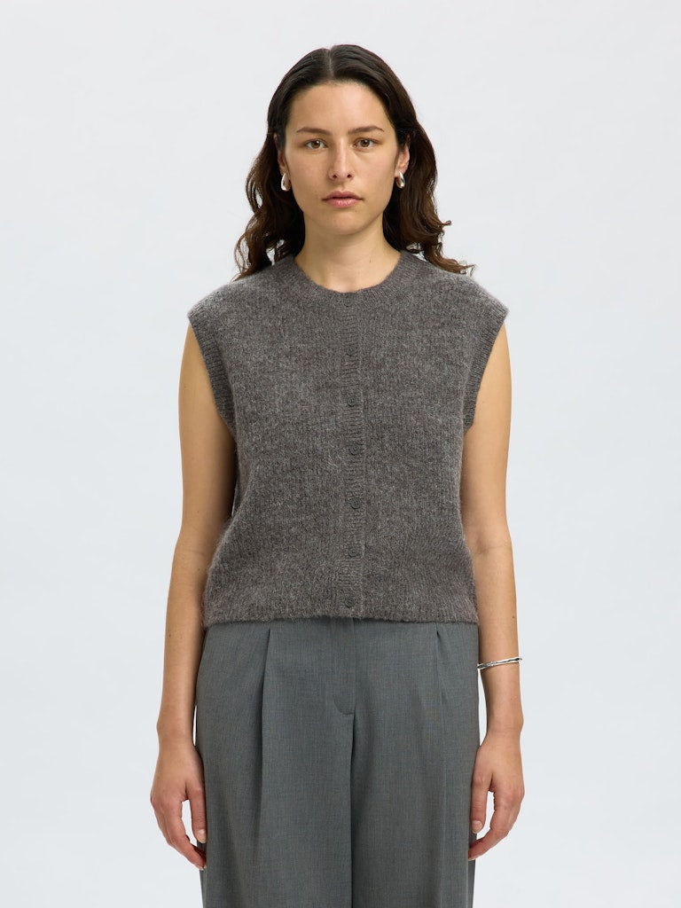 Selected Femme Damen Pullover Medium Grey Mel