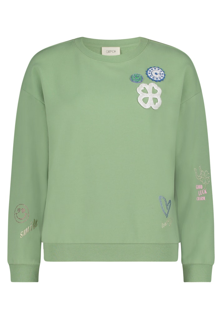 Cartoon Damen Sweatshirts Patch Mint/Blue