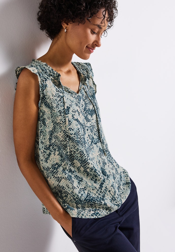 Street One Damen Blusen  Arona Blu