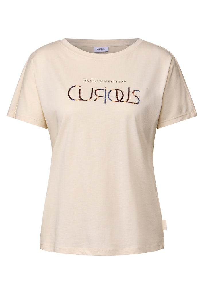Cecil Damen T-Shirts  Light Bei