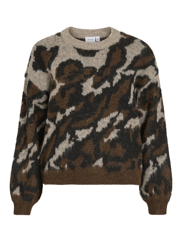 Vila Damen Pullover Natural Melange