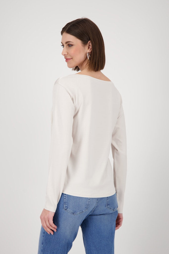 Monari Damen T-Shirts  Oat Milk