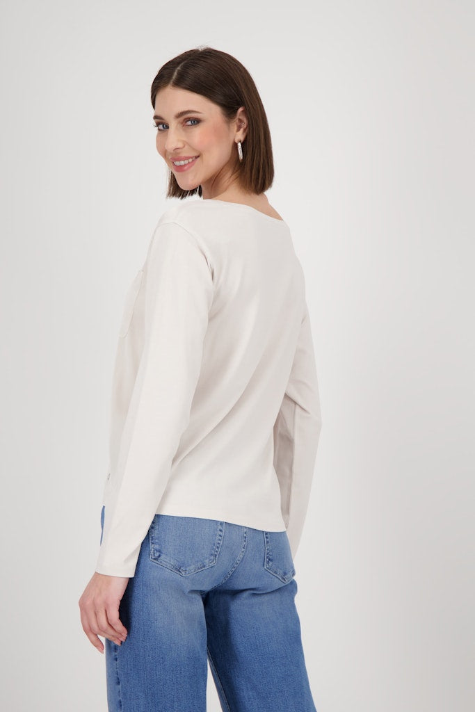 Monari Damen T-Shirts  Oat Milk