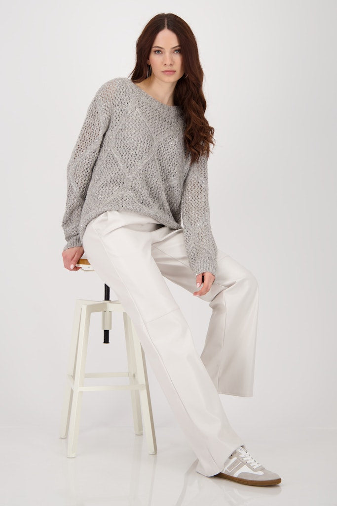 Monari Damen Pullover  Greige
