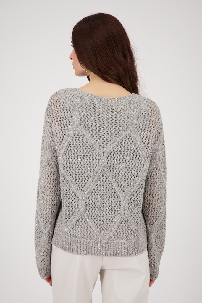 Monari Damen Pullover  Greige