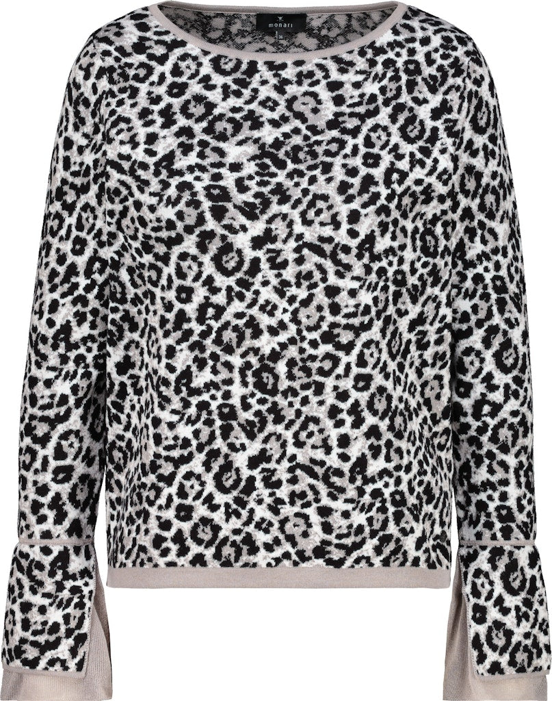Monari Damen Pullover  Greige Gemu