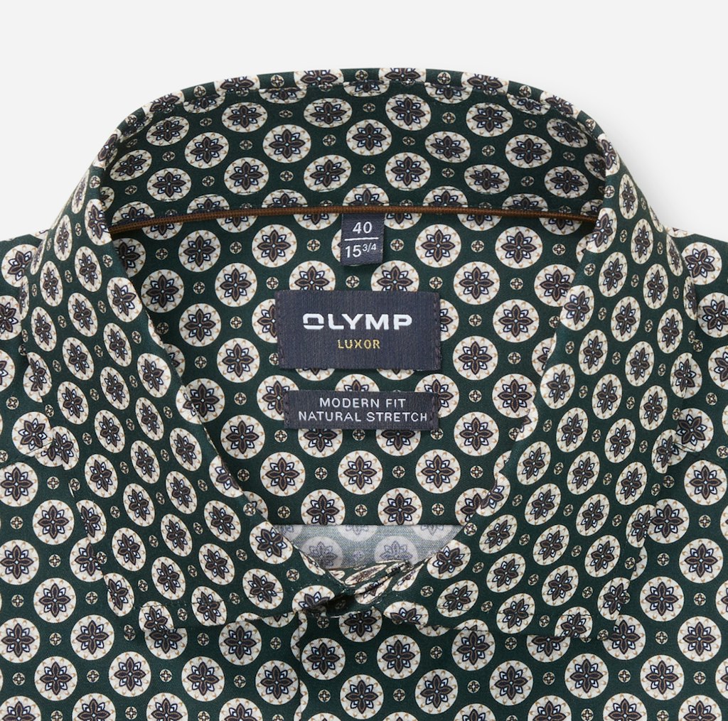 Olymp Herren Hemden lang  Dunkelgrõn