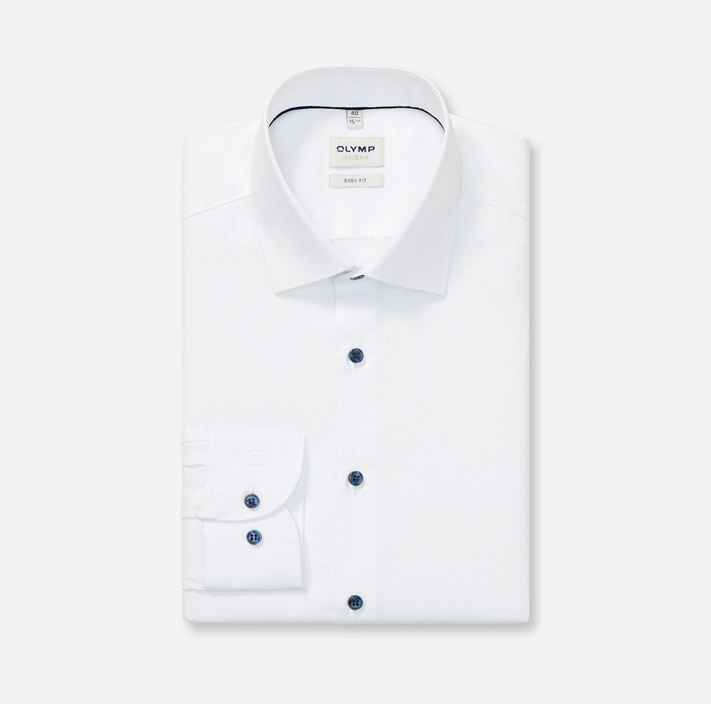Olymp Herren Hemden lang  Weiss