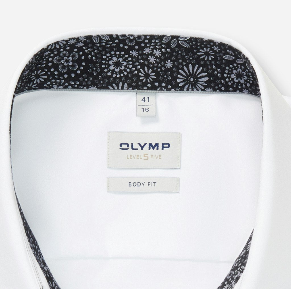 Olymp Herren Hemden lang  Silbergrau