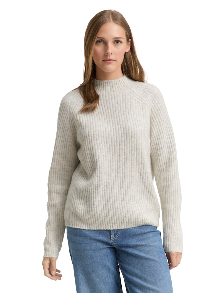 Tom Tailor denim Damen Pullover Marble Beige Me