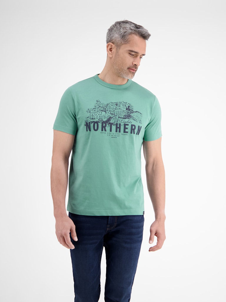 Lerros Herren T-Shirts kurz Fjord Blue
