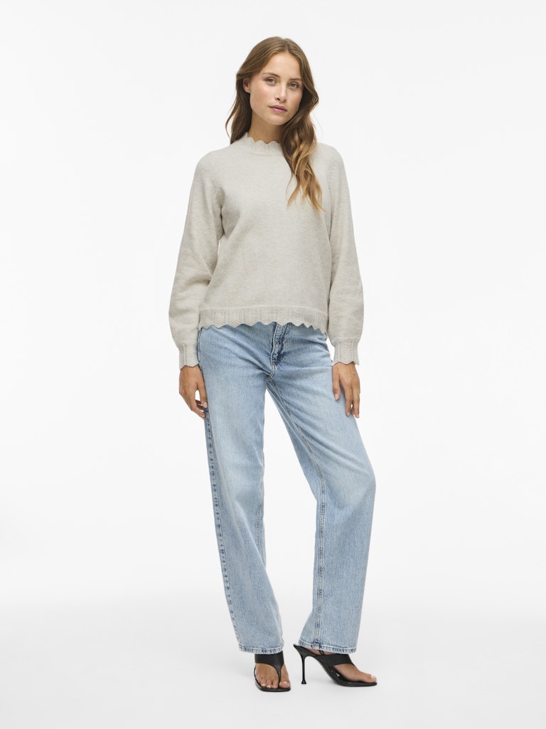 Vila Damen Pullover Super Light Nat