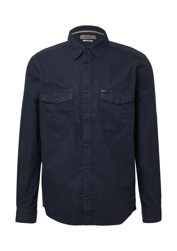 S. Oliver red Herren Hemden lang Blue