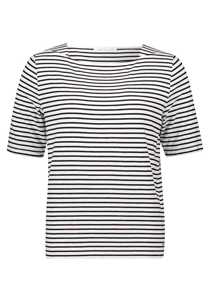 Betty & Co Damen T-Shirts Cream/Black