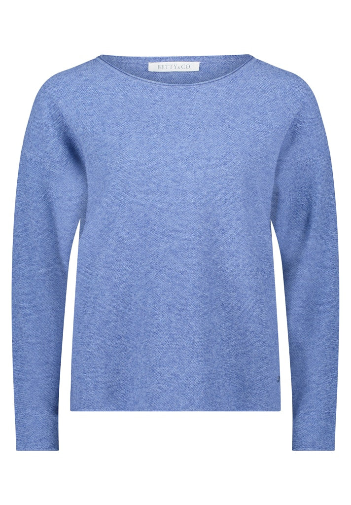 Betty & Co Damen Pullover Middle Blue Mel
