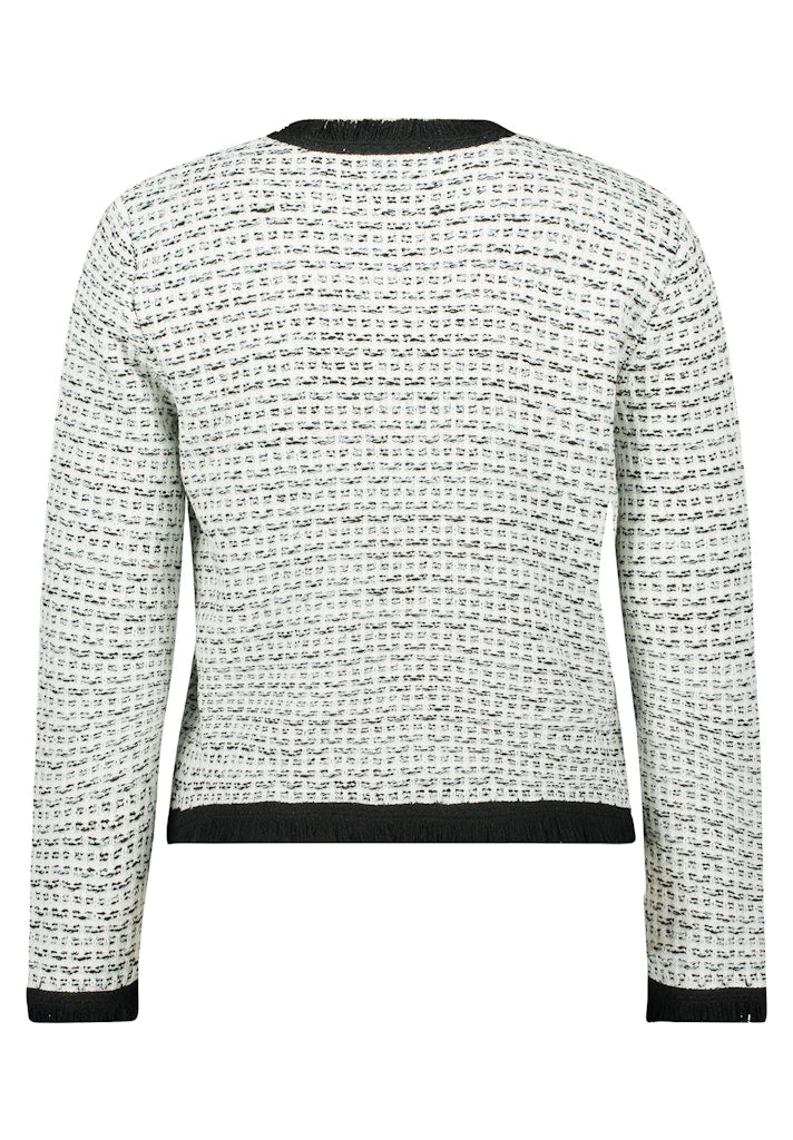 Betty & Co Damen Strickjacken Cream/Black