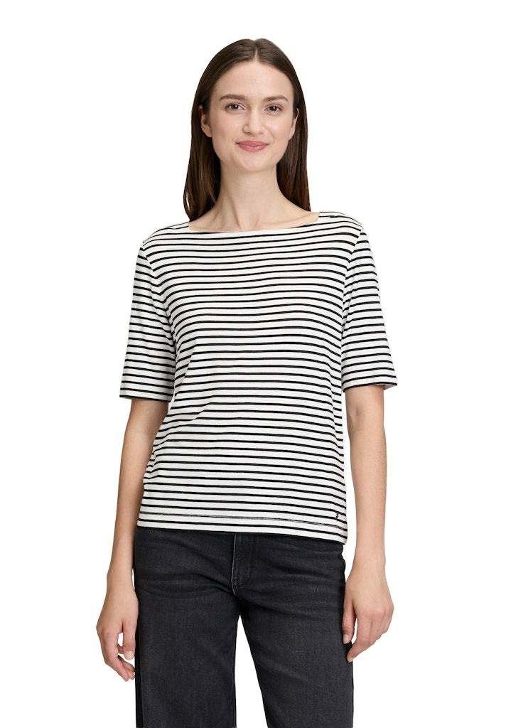 Betty & Co Damen T-Shirts Cream/Black