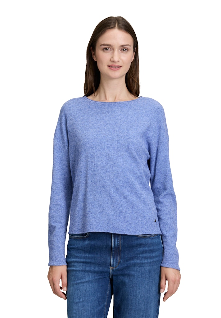 Betty & Co Damen Pullover Middle Blue Mel