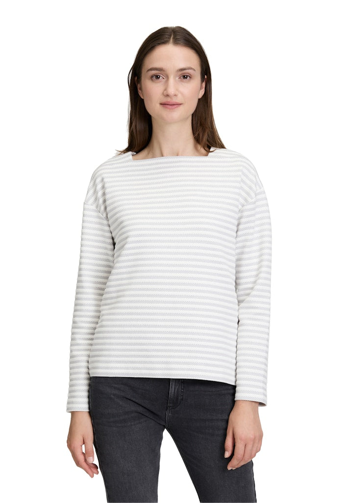 Betty & Co Damen Sweatshirts Grey/Cream