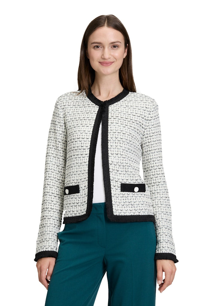 Betty & Co Damen Strickjacken Cream/Black