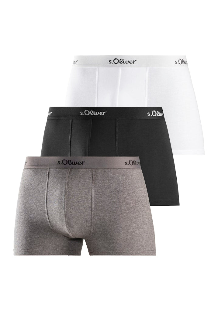 Lascana Boxershort Gra+Schw+Wss