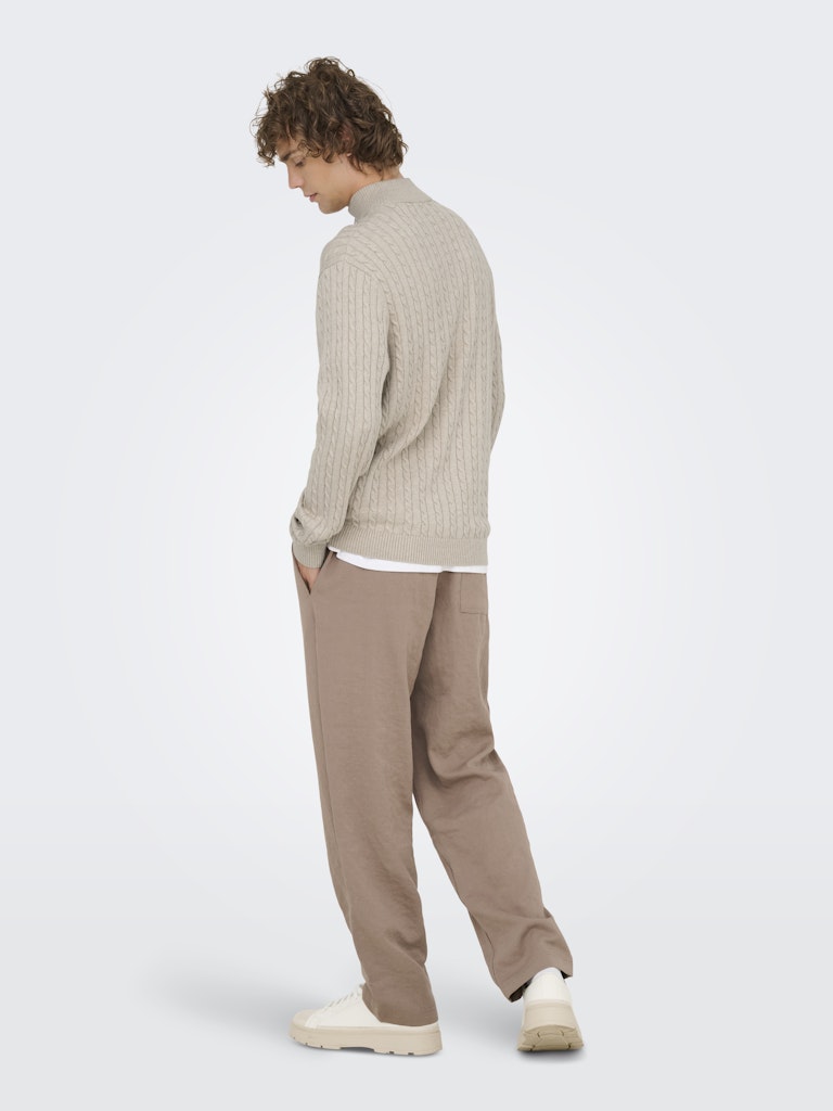 Only & Sons Herren Sweatshirts Oatmeal/Melange