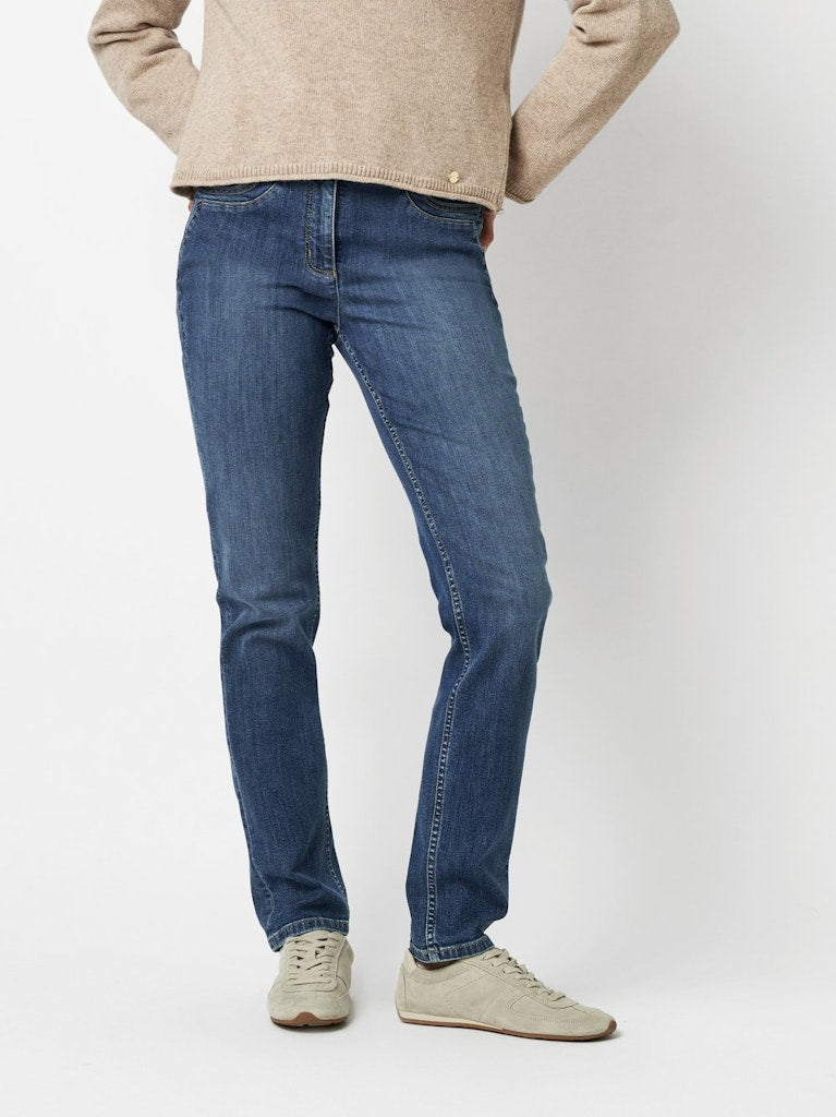 Toni Dress Damen Jeans Mid Blue Used