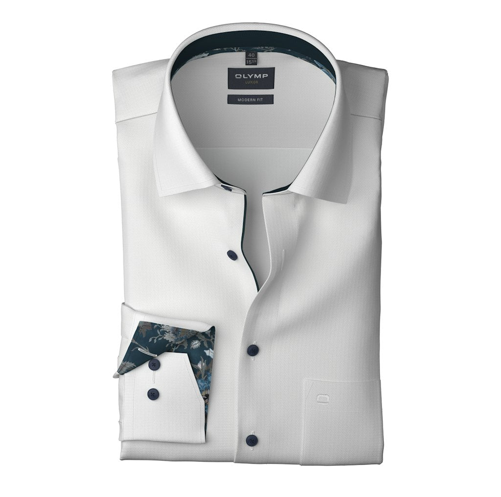 Olymp Herren Hemden lang  Weiss
