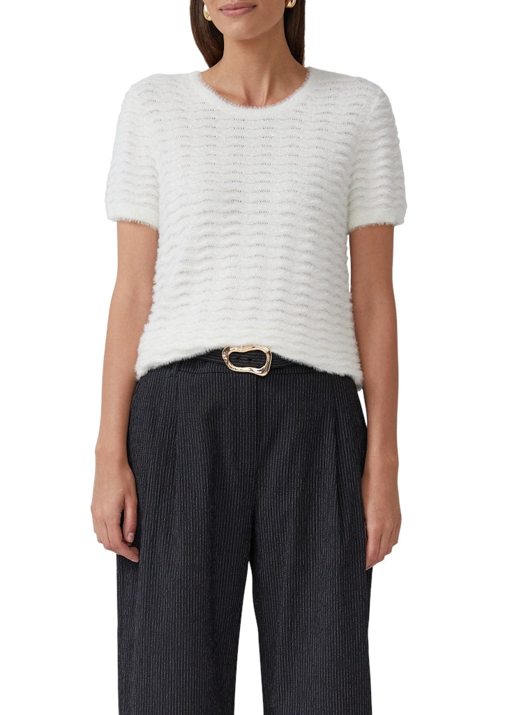 S. Oliver black Damen Pullover White