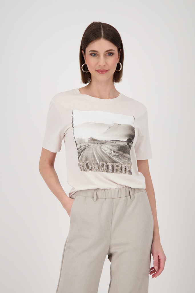 Monari Damen T-Shirts Oat Milk