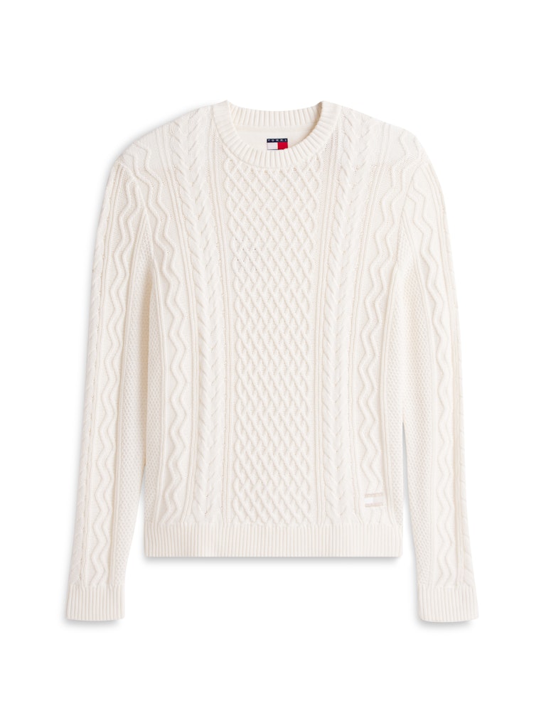 Tommy Jeans Herren Pullover K White