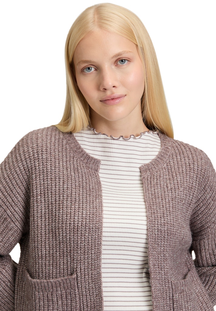 Cartoon Damen Strickjacken Dark Aubergine