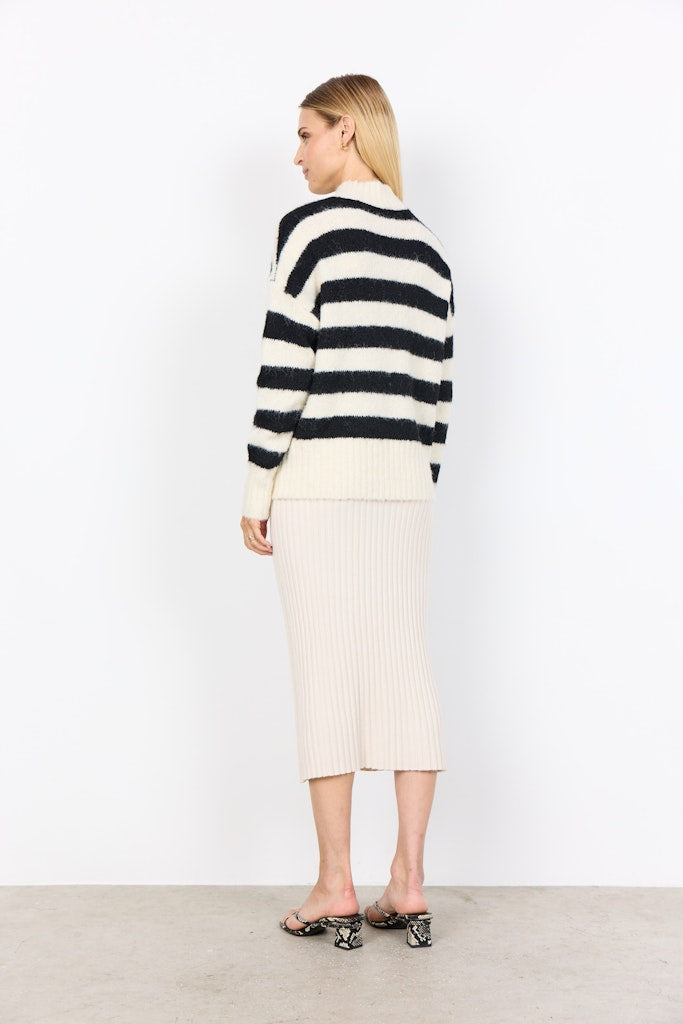 Soya Concept Damen Pullover Black Combi