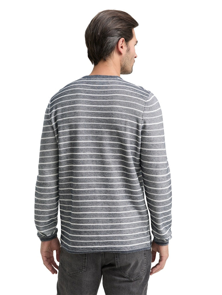 Tom Tailor Herren Pullover Offwhite Navy S