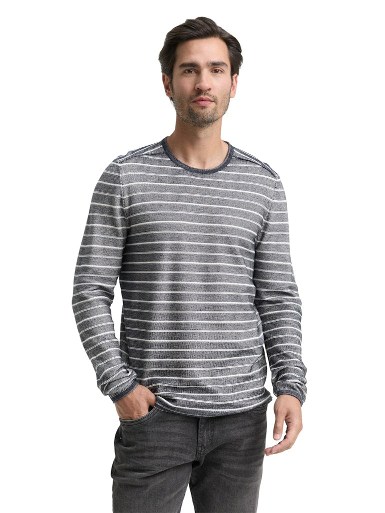Tom Tailor Herren Pullover Offwhite Navy S
