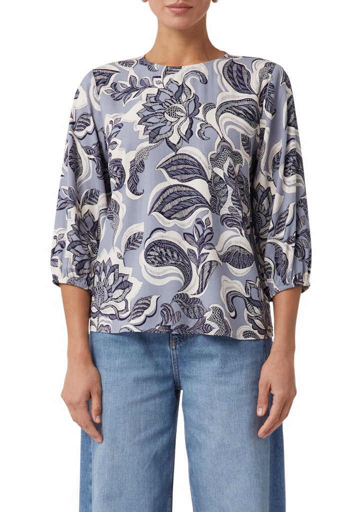 Comma Damen Blusen Blue