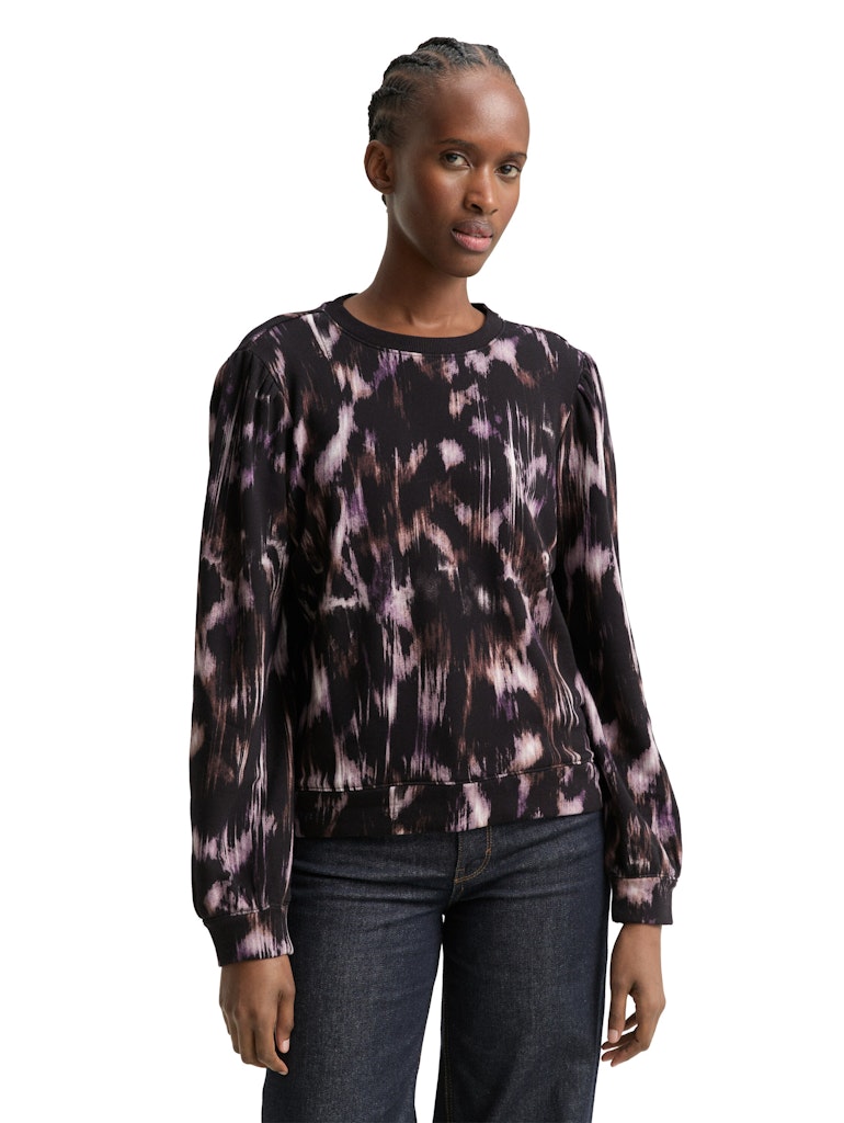 Tom Tailor denim Damen Sweatshirts Black Brown Abs