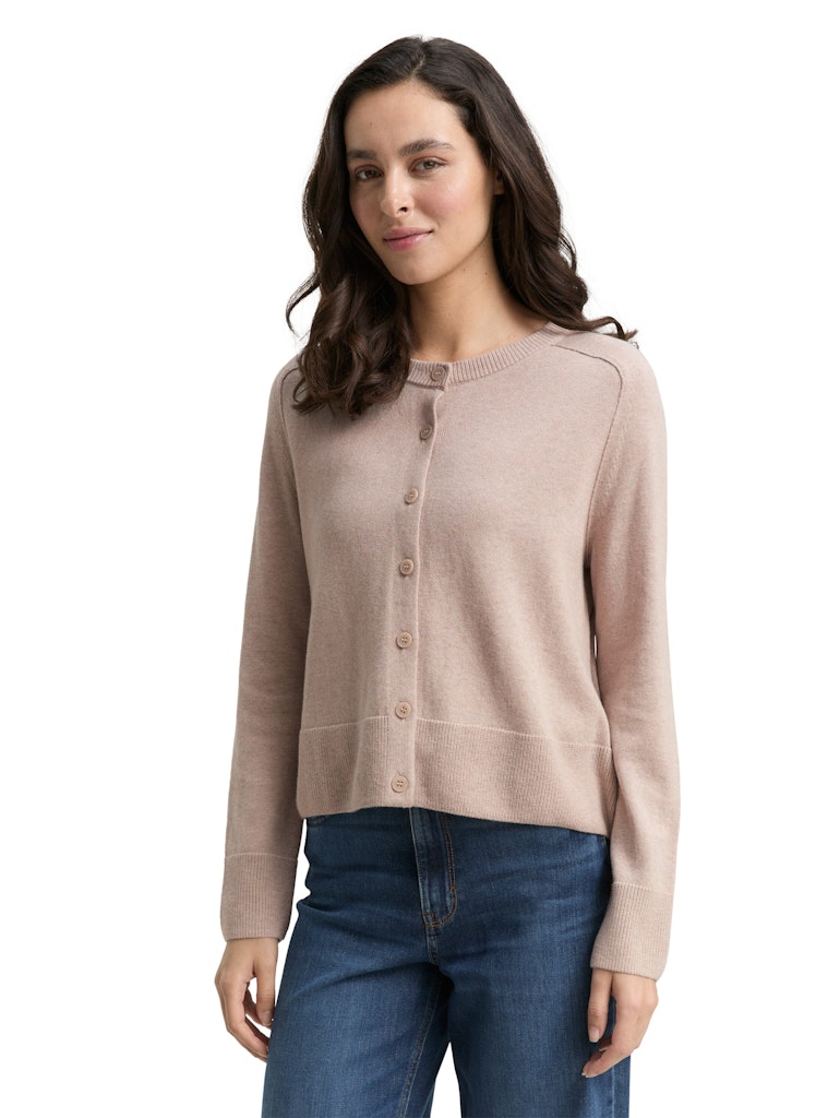 Tom Tailor Damen Strickjacken Soft Taupe Mela