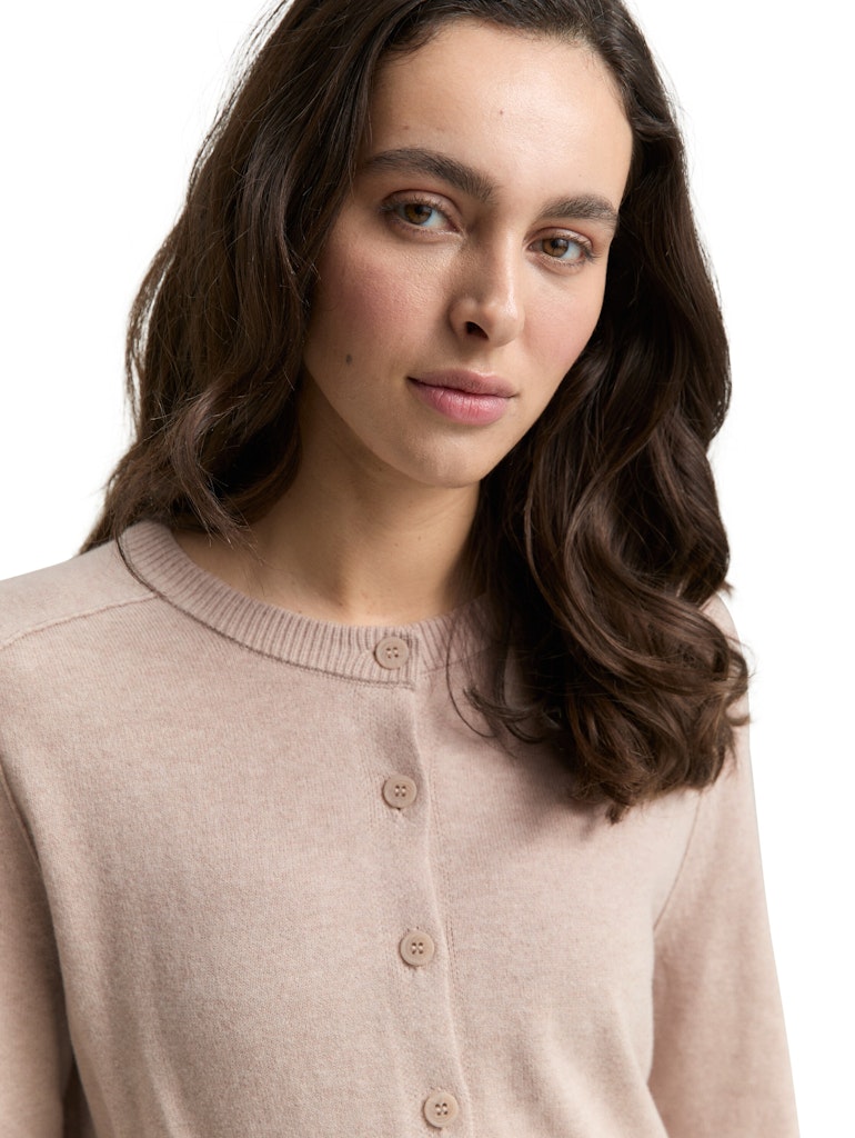 Tom Tailor Damen Strickjacken Soft Taupe Mela