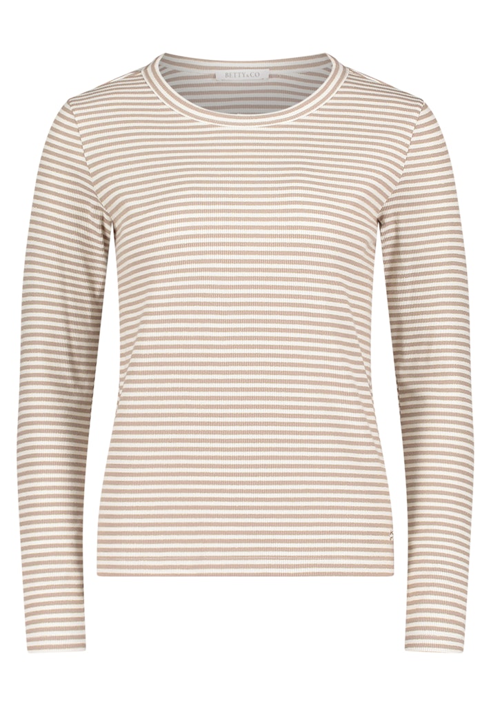Betty & Co Damen T-Shirts Taupe/Cream