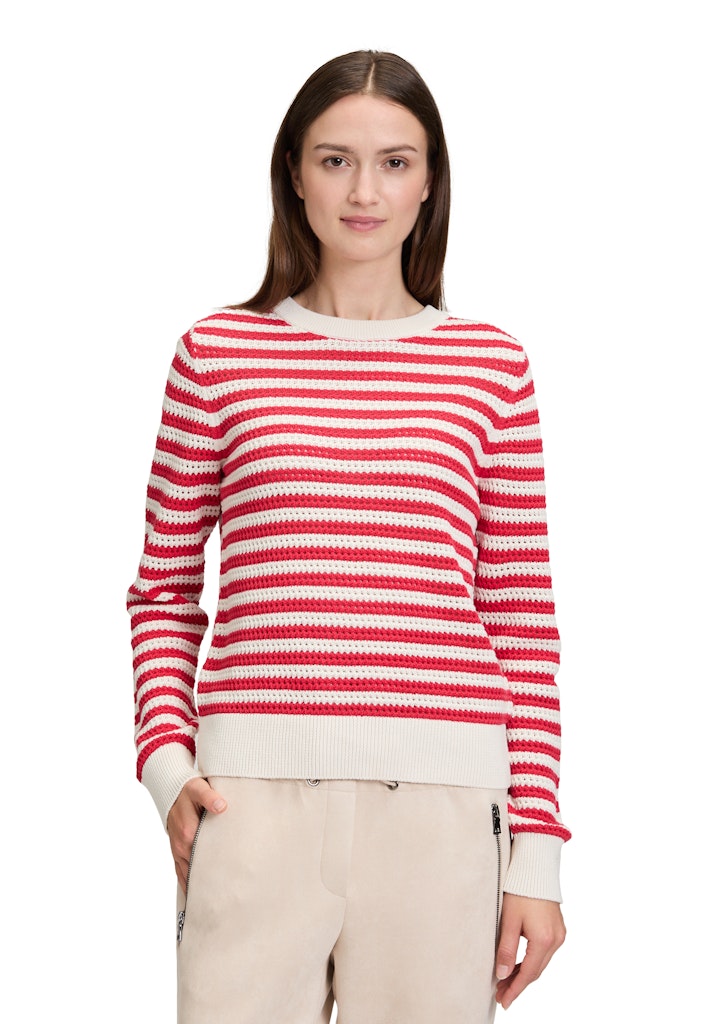 Betty & Co Damen Pullover Cream/Red