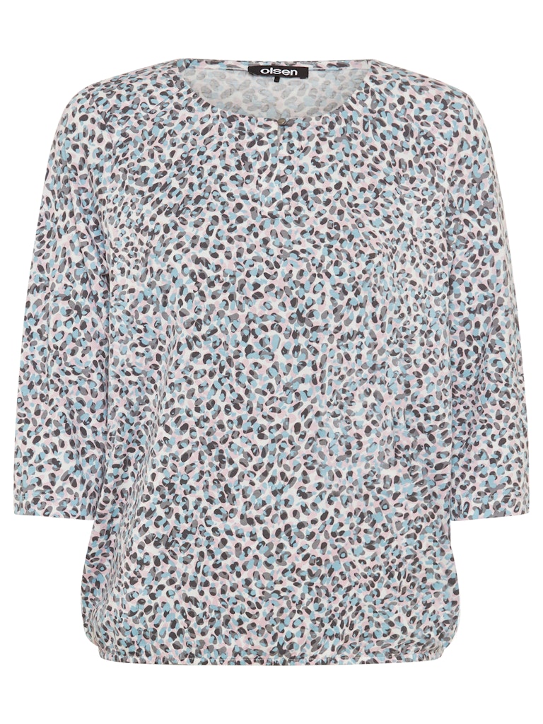 Olsen Damen T-Shirts  Satin Blu