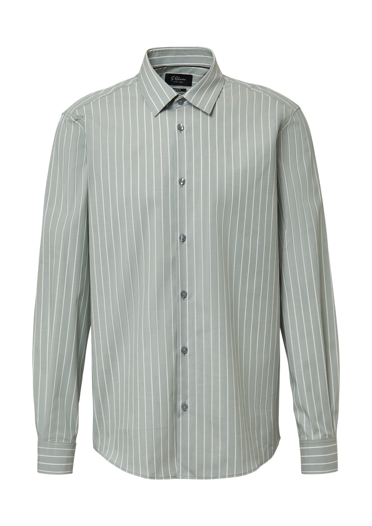 S. Oliver black Herren Hemden lang Blue Green