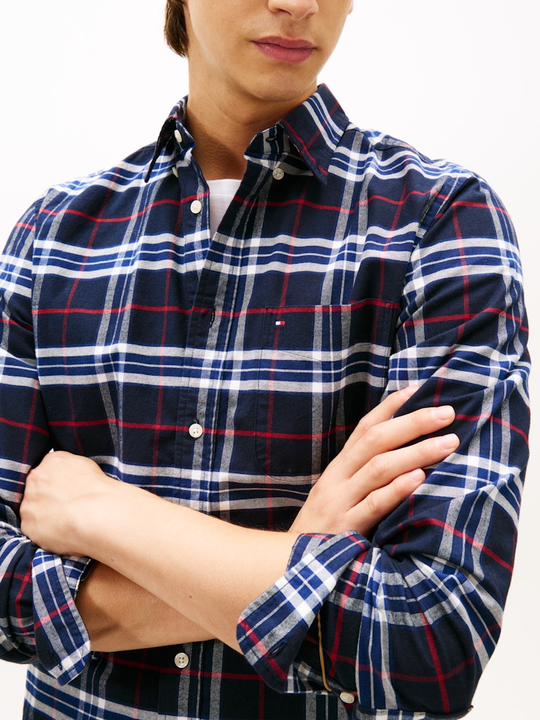 Tommy Hilfiger Herren Hemden Mu Blue